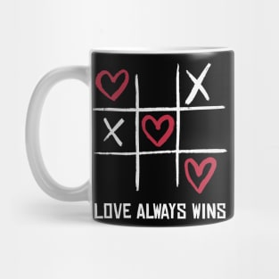 Love Always Wins Tic Tac Toe Game Love Quote Mug